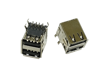 USB 2.0双层90度弯脚 插板